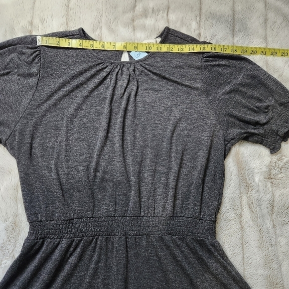 Jersey Dress Mini dress Scoop neck short sleeves Black Size XLp LOFT NWT - Picture 13 of 15